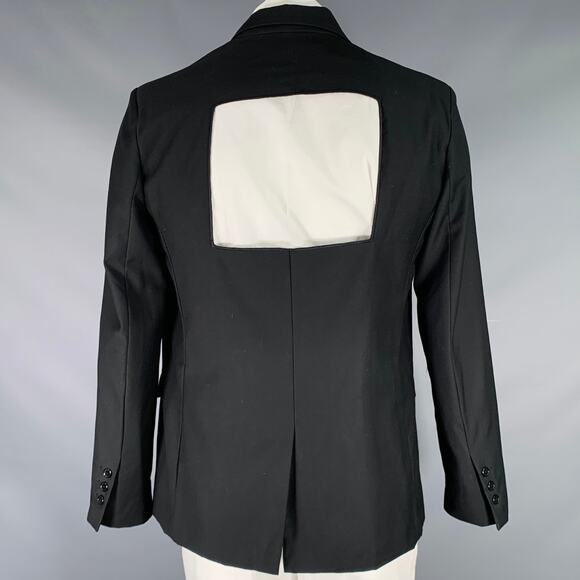 HELIOT EMIL Size XL Black Polyester Blend Open Back Sport Coat - Picture 4 of 9